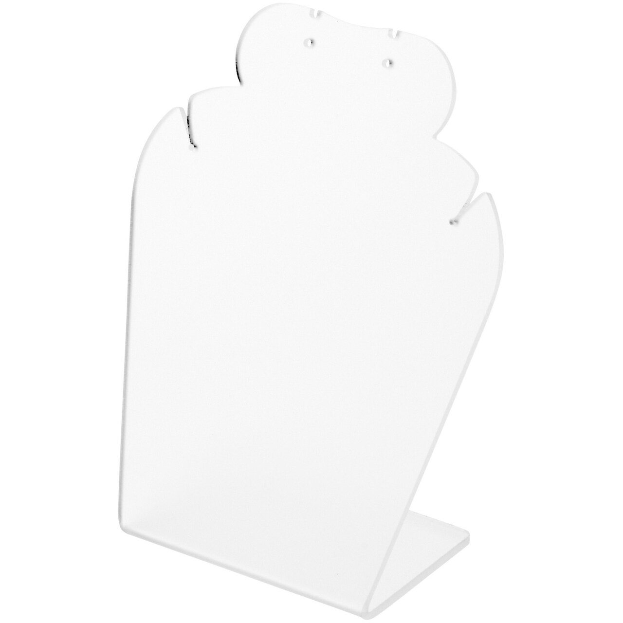 Plymor Frosted Acrylic Necklace/Earring Combo Display Stand, 4.625" W x 3" D x 5.25" H